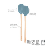 Flex-Core® Mini Spatula + Spoonula with Wood Handle