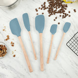 Flex-Core® Silicone and Wood Spatulas - Set of 5