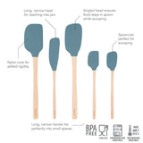 Flex-Core® Silicone and Wood Spatulas - Set of 5