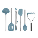 Silicone and Stainless Steel Utensils - Set of 6