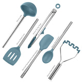 Silicone and Stainless Steel Utensils - Set of 6