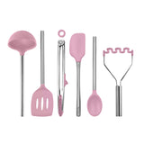 Silicone and Stainless Steel Utensils - Set of 6