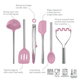 Silicone and Stainless Steel Utensils - Set of 6