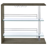 Prescott Rectangular Home Bar Table Weathered Grey