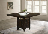 Gabriel Square Counter Height Dining Table with Storage Cappuccino