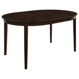 Gabriel 5-Piece Upholstered-Back Oval Extension Dining Set – Cappuccino
