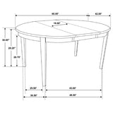 Gabriel 5-Piece Upholstered-Back Oval Extension Dining Set – Cappuccino