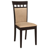 Gabriel 5-Piece Upholstered-Back Rectangular Dining Set Cappuccino