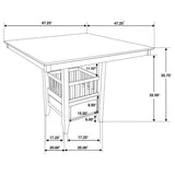 Jaden 5-Piece Square Counter Height Dining Set Espresso
