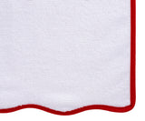 Bath Towel White - Red Border