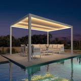 PURPLELEAF Strip Light, Upgraded Version 3000K Warm White Light, 24V Safe Low Voltage Waterproof Strip Light, Suitable for White Louvered Pergola