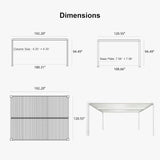 PURPLE LEAF Athena Louvered Pergola Outdoor Aluminum Pergola with Adjustable Roof for Deck Backyard Garden Hardtop Gazebo