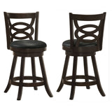 Calecita Wood Swivel Counter Stool Cappuccino (Set of 2)