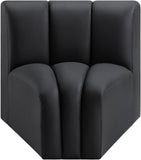 Arc Vegan Leather Curved Corner Chair - Elevate Your Space with Modern Luxury and Timeless Style