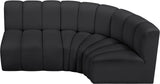 Arc Vegan Leather Modular Sofa - Modern Elegance with Deep Channel Tufting for Versatile Living Spaces