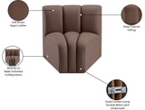 Arc Vegan Leather Curved Corner Chair - Elevate Your Space with Modern Luxury and Timeless Style
