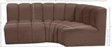 Arc Vegan Leather Modular Sofa - Modern Elegance with Deep Channel Tufting for Versatile Living Spaces