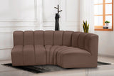 Arc Vegan Leather Modular Sofa - Modern Elegance with Deep Channel Tufting for Versatile Living Spaces