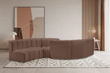 Arc Vegan Leather Modular Sofa - Elegant Design with Deep Channel Tufting for Modern Living Spaces