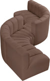 Arc Vegan Leather Modular Sofa - Elegant Design with Deep Channel Tufting for Modern Living Spaces