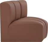Arc Vegan Leather Curved Corner Chair - Elevate Your Space with Modern Luxury and Timeless Style