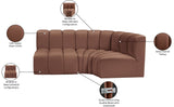 Arc Vegan Leather Modular Sofa - Modern Elegance with Deep Channel Tufting for Versatile Living Spaces