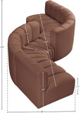 Arc Vegan Leather Modular Sofa - Elegant Design with Deep Channel Tufting for Modern Living Spaces