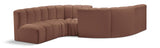 Arc Vegan Leather Modular Sofa - Elegant Design with Deep Channel Tufting for Modern Living Spaces