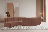Arc Vegan Leather Modular Sofa - Elegant Design with Deep Channel Tufting for Modern Living Spaces