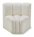 Arc Vegan Leather Curved Corner Chair - Elevate Your Space with Modern Luxury and Timeless Style