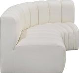 Arc Vegan Leather Modular Sofa - Modern Elegance with Deep Channel Tufting for Versatile Living Spaces