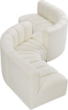 Arc Vegan Leather Modular Sofa - Elegant Design with Deep Channel Tufting for Modern Living Spaces