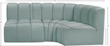 Arc Vegan Leather Modular Sofa - Modern Elegance with Deep Channel Tufting for Versatile Living Spaces