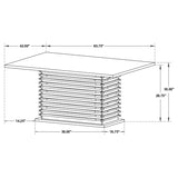 Stanton 5-Piece Rectangular Dining Table Set Grey
