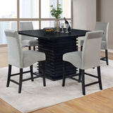 Stanton 5-Piece Square Counter Height Dining Table Set – Grey
