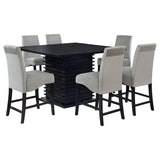 Stanton 7-Piece Square Counter Height Dining Table Set Grey