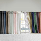 Twist Tab Lined/Total Blackout Window Curtain Panel, Black