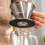 ZWILLING Sorrento Stainless Steel Pour Over Coffee Dripper with Double-Wall Glass Coffee Mug