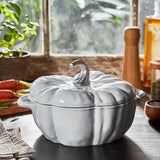 STAUB Cast Iron 3.5-qt Pumpkin Cocotte with Stainless Steel Knob