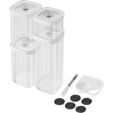 ZWILLING Fresh & Save Cube Box Set, 6-pc, Plastic, Airtight Dry Food Storage Container, Small Cube Set