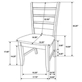 Dalila 5-Piece Rectangular Dining Table Set Cappuccino