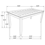 Dalila 5-Piece Rectangular Dining Table Set – Dark Grey