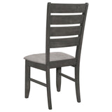 Dalila 6-Piece Rectangular Dining Table Set – Dark Grey