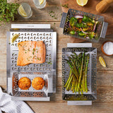 ZWILLING BBQ+ 4-pc Grill Basket Set, 2 Small Grill Baskets, 1 Medium Grill Basket, 1 Grill Topper, Heavy-duty Stainless-Steel, Nestable