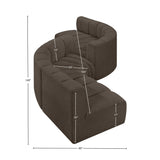 Arc Vegan Leather Modular Sofa - Elegant Design with Deep Channel Tufting for Modern Living Spaces