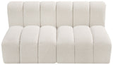 Arc Vegan Leather Modular Sofa - Luxurious Design with Deep Channel Tufting for Chic Interiors