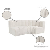 Arc Vegan Leather Modular Sofa - Modern Elegance with Deep Channel Tufting for Versatile Living Spaces