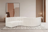 Arc Vegan Leather Modular Sofa - Elegant Design with Deep Channel Tufting for Modern Living Spaces