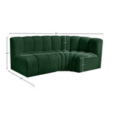 Arc Vegan Leather Modular Sofa - Modern Elegance with Deep Channel Tufting for Versatile Living Spaces