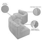 Arc Vegan Leather Modular Sofa - Elegant Design with Deep Channel Tufting for Modern Living Spaces